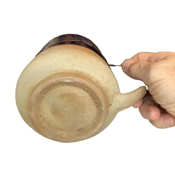 Vintage Studio Art Pottery Drip Glaze Mug Beautiful Handmade Blue - Picture 5 of 6